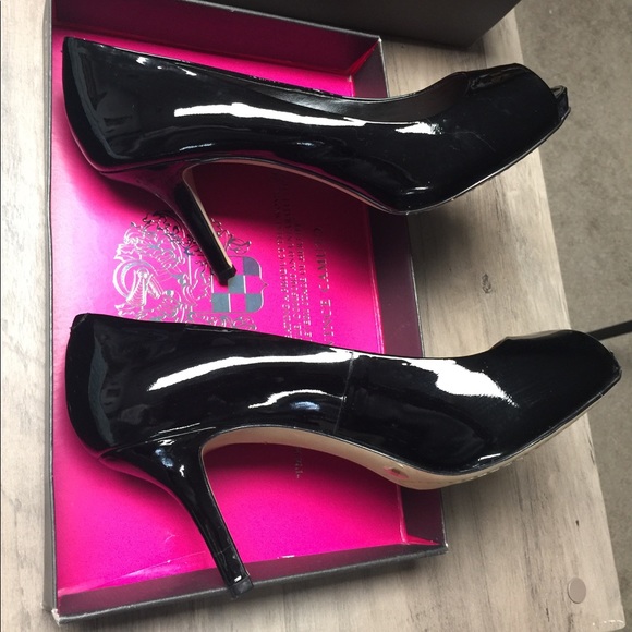 Vince Camuto VC-Kira Black Smooth Patent heels 8M - Picture 3 of 8